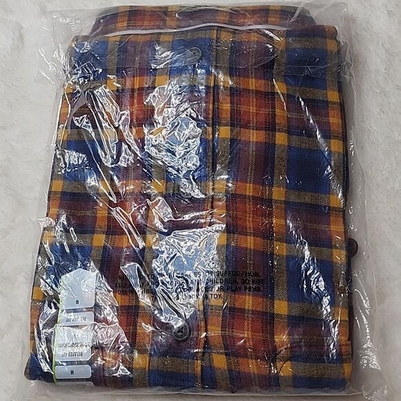 089 NWT Men's Free Swingin' Flannel Relaxed Fit Shirt Size Medium - Picture 2 of 8